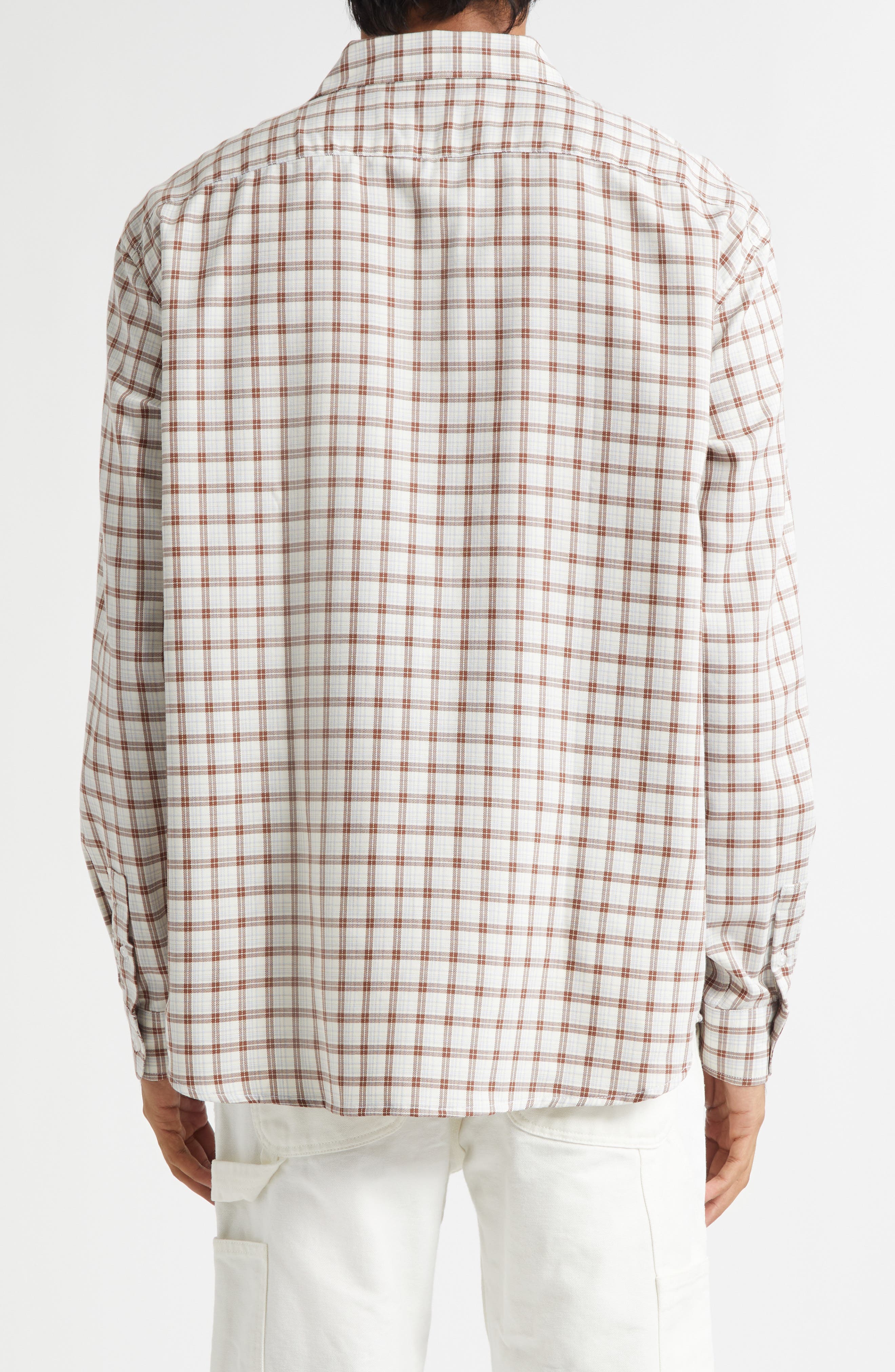 Plaid Cotton & Wool Button-Up Shirt - image 2