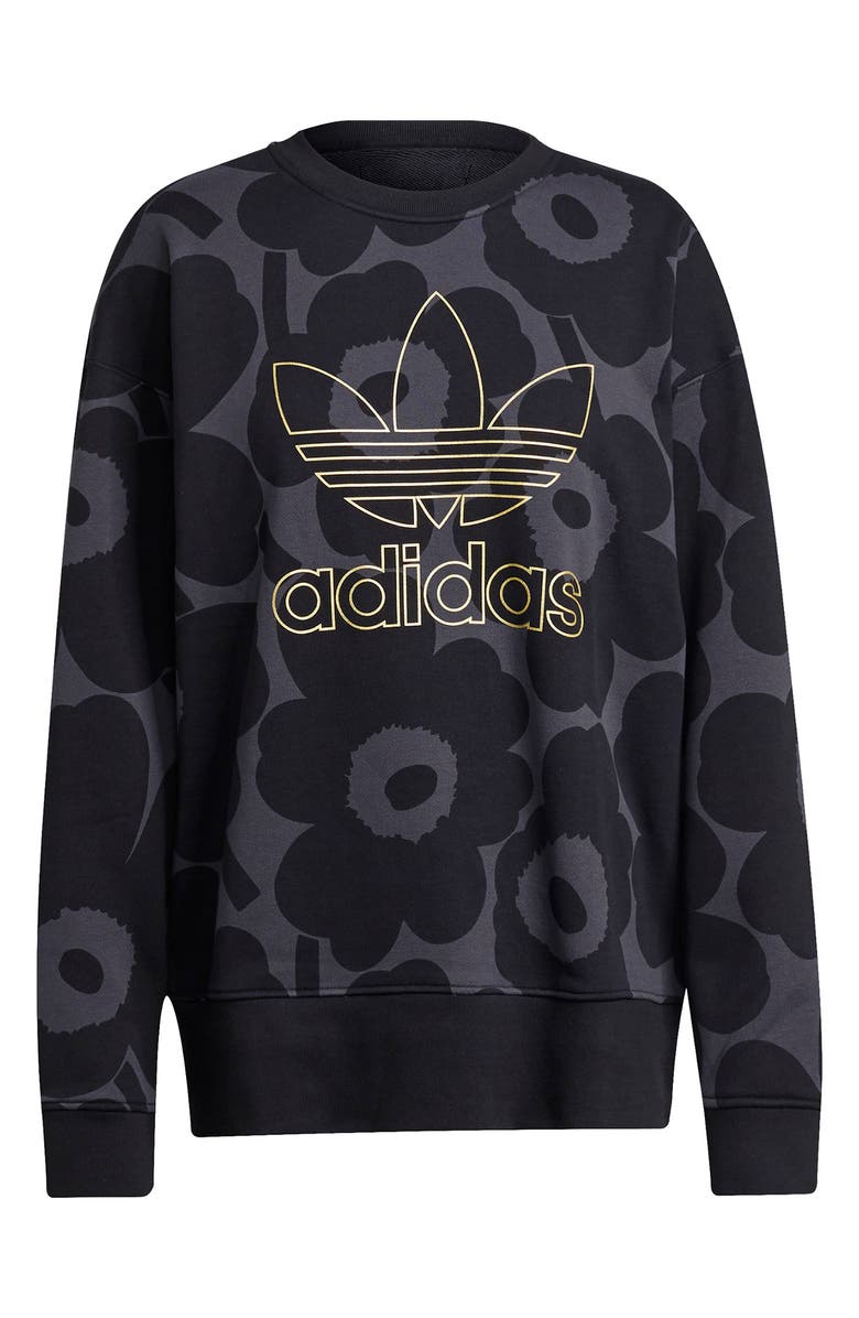 adidas Originals Marimekko Golden Trefoil Print Sweatshirt, Alternate, color, 