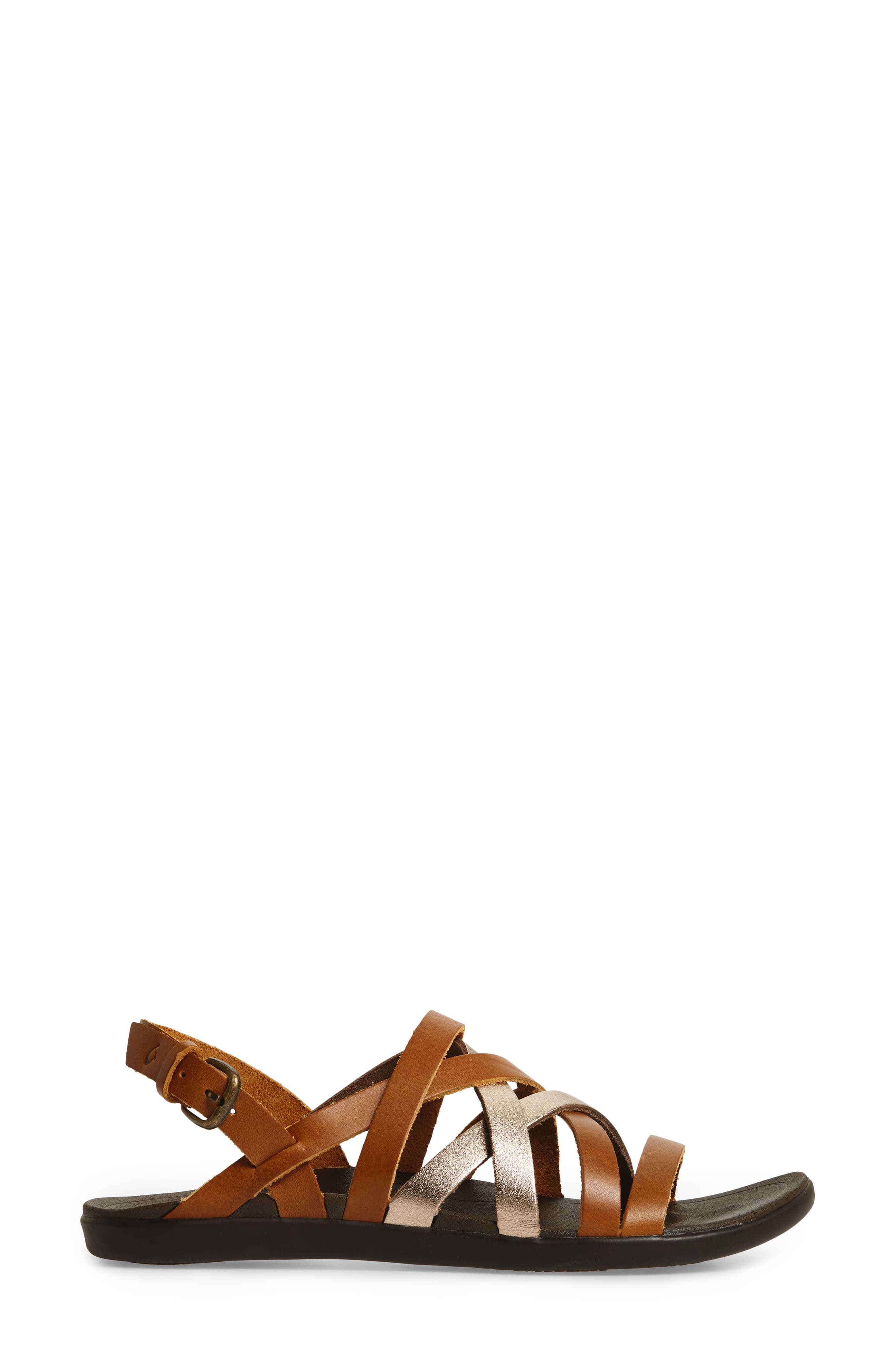'Awe'Awe Sandal, Alternate, color, SAHARA/ BUBBLY LEATHER