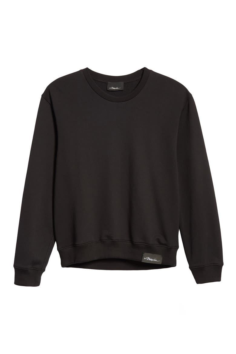 Crewneck Sweatshirt, Alternate, color, BLACK