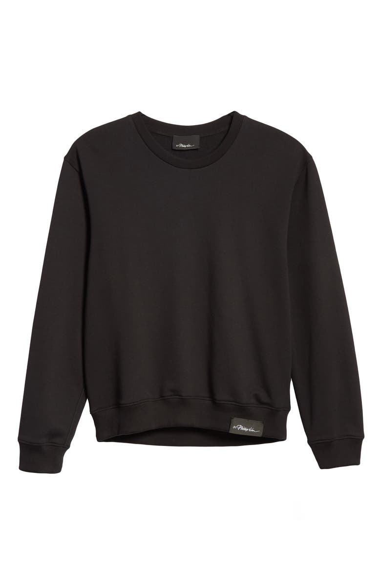 3.1 Phillip Lim Crewneck Sweatshirt, Alternate, color, Black