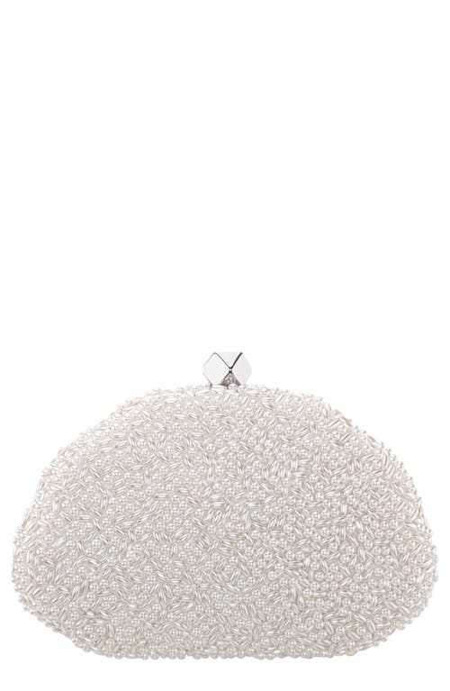 Shop Nina Hera Frame Clutch In Ivory