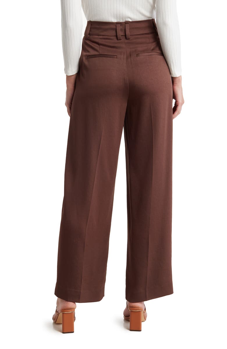 Vince Satin Wide Leg Trousers, Alternate, color, Nutwood