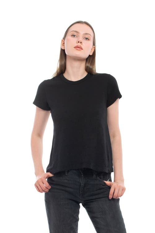 Wilt Clothing Baby Fit Shrunken Crew Short Sleeve Tee In Black