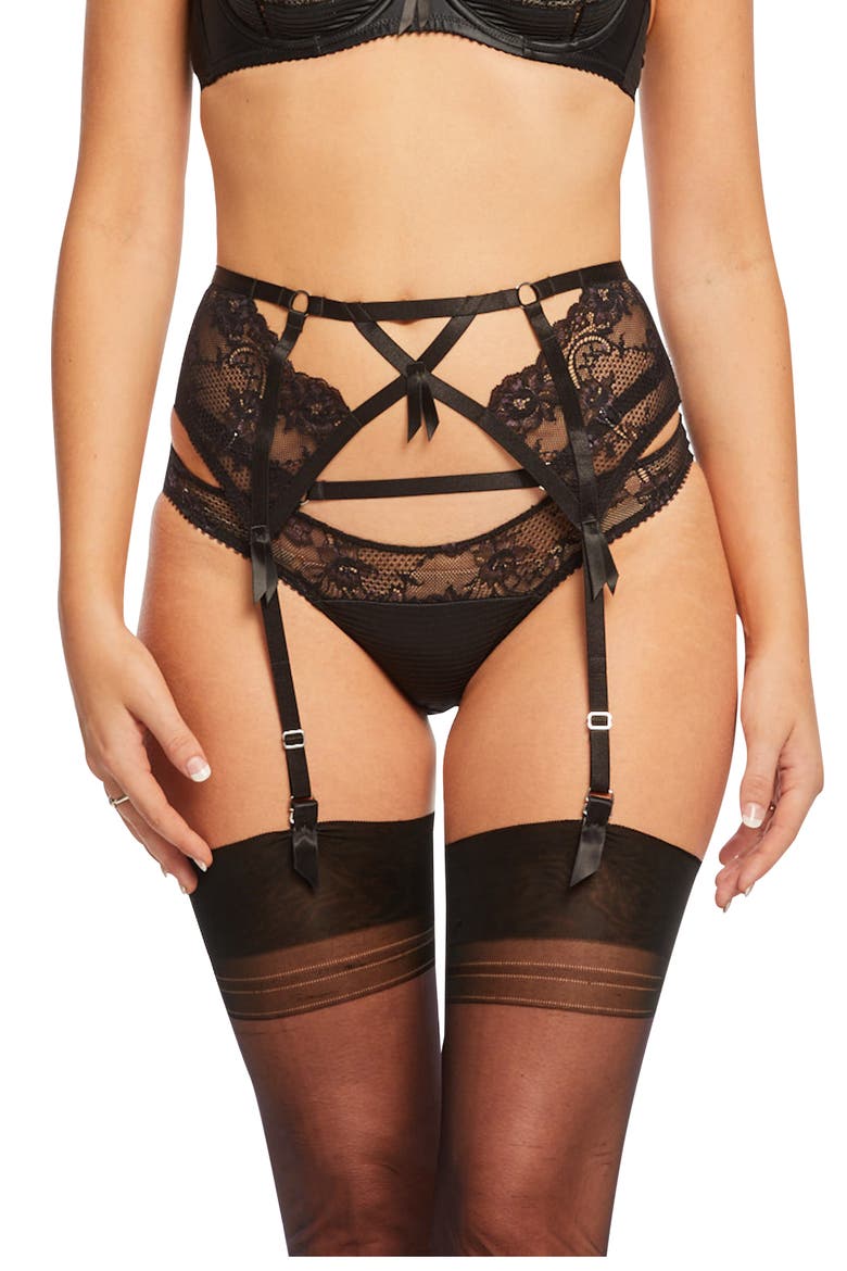 Madame X Garter Belt, Main, color, BLACK