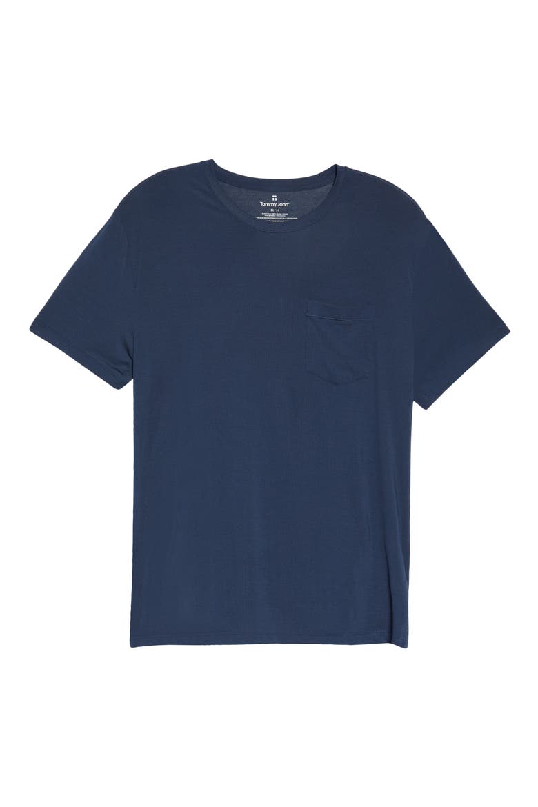Second Skin Pocket Sleep T-Shirt, Main, color, DRESS BLUES
