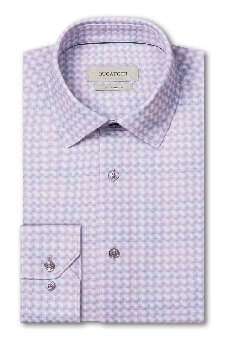 James OoohCotton® Abstract Check Button-Up Shirt, Alternate, color, ORCHID