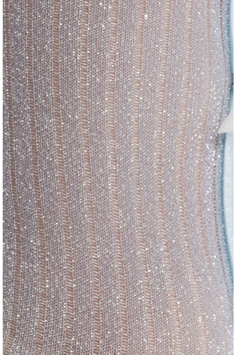 Metallic Crew Socks, Alternate, color, ICE/ WHITE