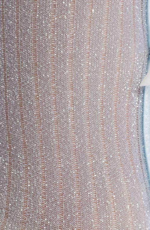 High Heel Jungle Metallic Crew Socks In White
