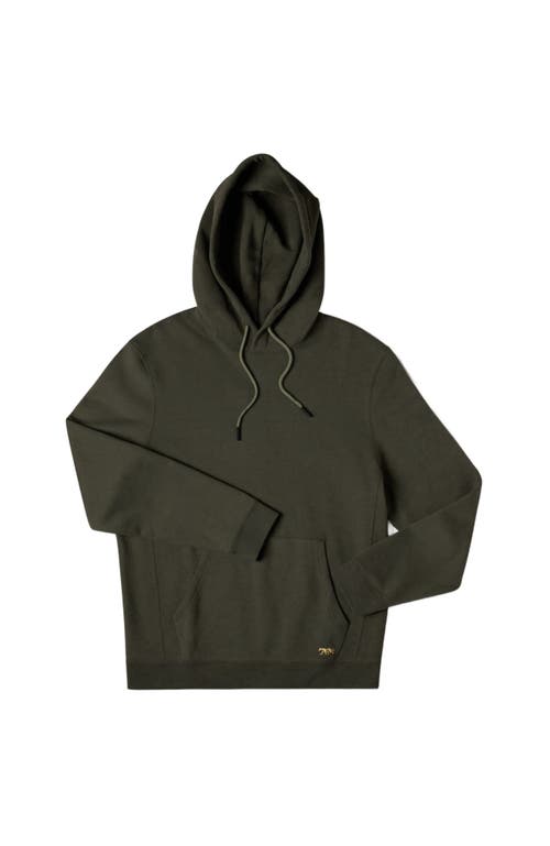 Robert Talbott Chandler French Terry Hoodie in Dark Olive  product