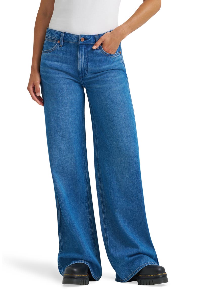 Worldwide Mid Rise Wide Leg Jeans, Main, color, LASSO TWILIGHT