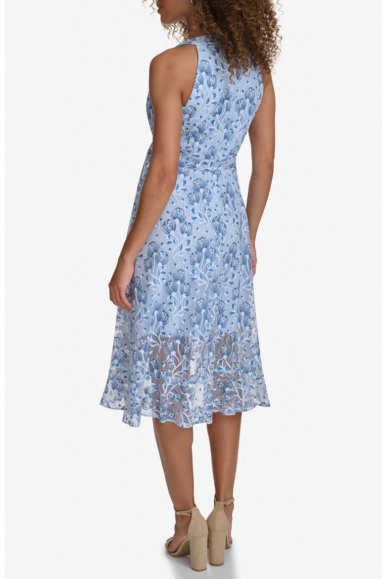 Two-Tone Lace Dress, Alternate, color, BLUE MULTI