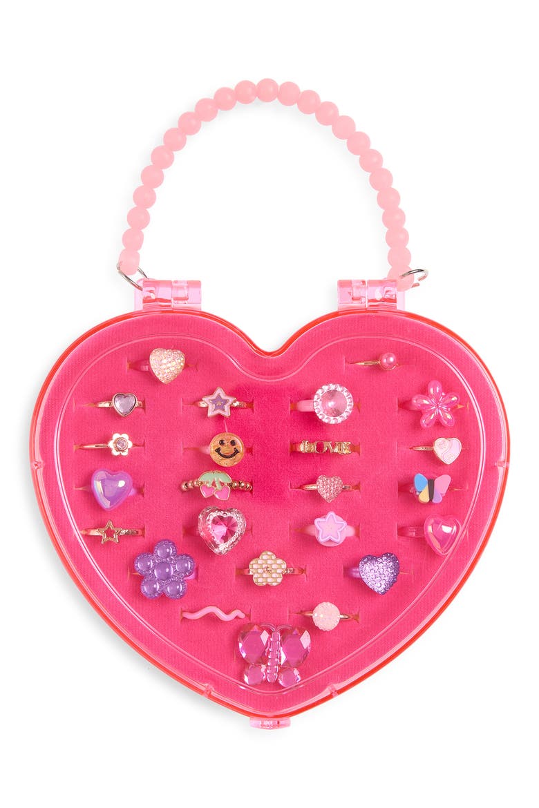 Kids' 24-Piece Ring Set, Main, color, PINK MULTI