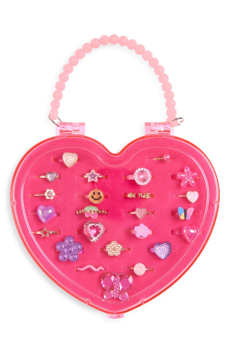 Capelli New York Kids' 24-Piece Ring Set, Main, color, Pink Multi