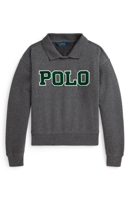 Polo Ralph Lauren Kids' Graphic Polo Sweatshirt In Gray