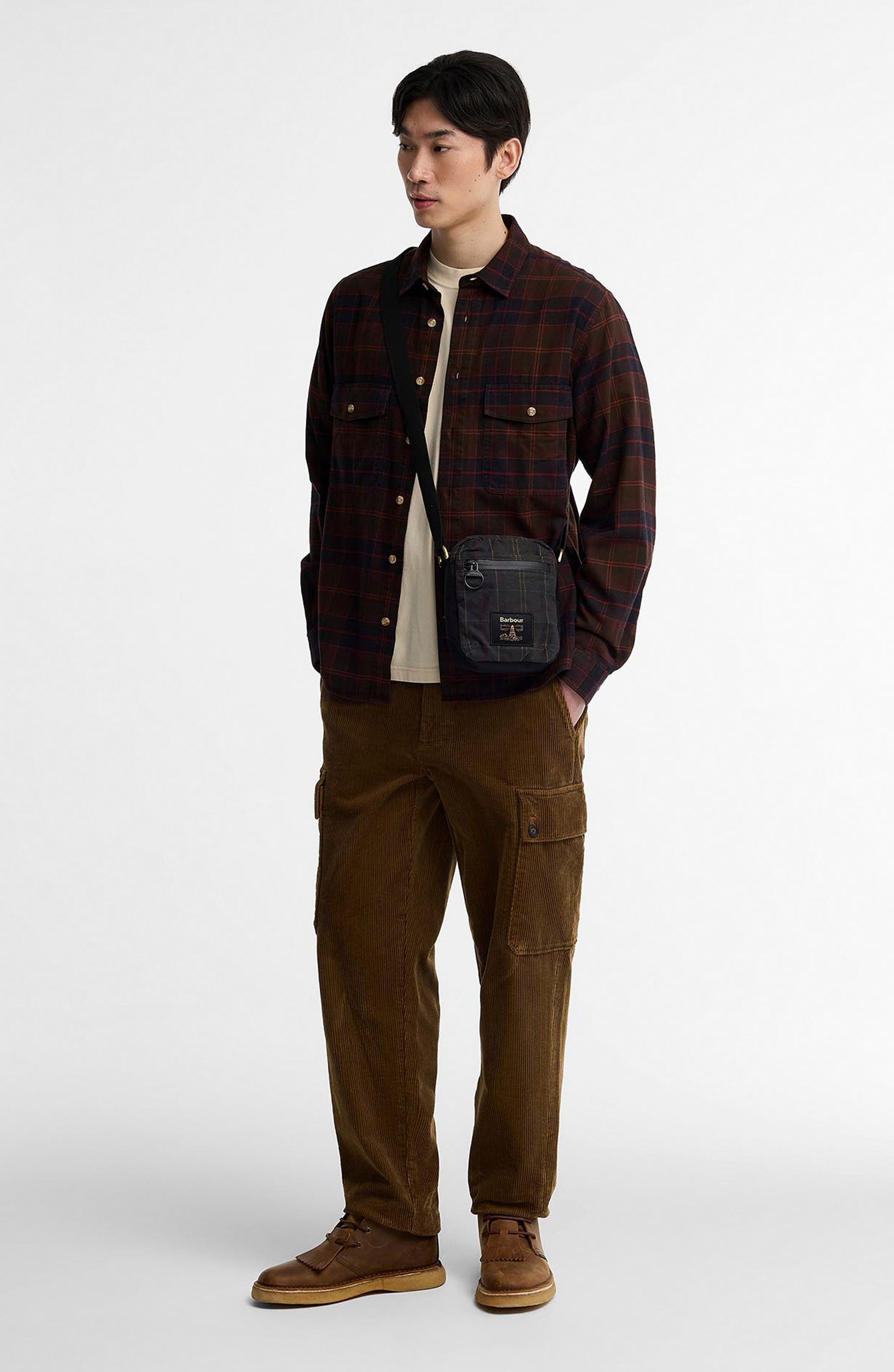 Field Tartan Waxed Crossbody Bag, Alternate, color, DARK CLASSIC TARTAN