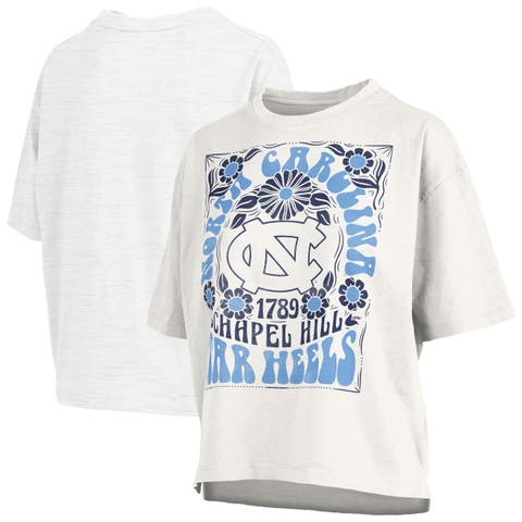 Women's Pressbox White North Carolina Tar Heels Harmony Oversized T-Shirt