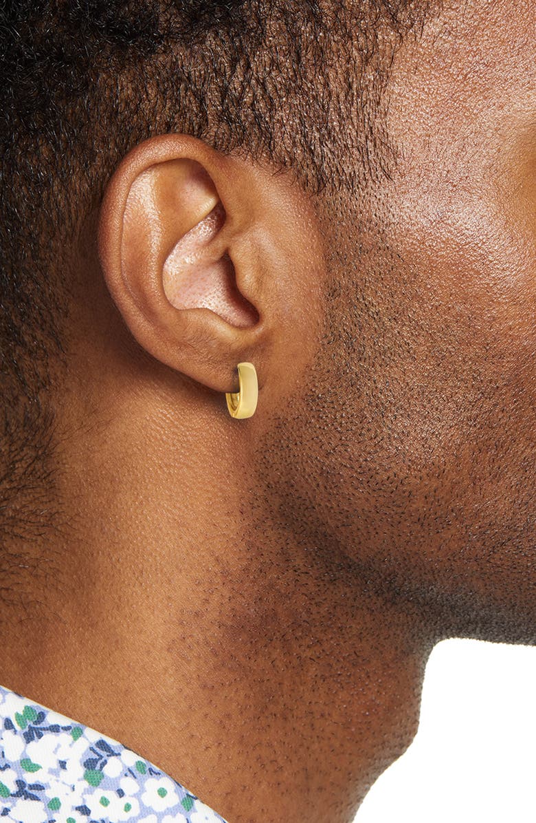 Nordstrom Demi Fine Huggie Earrings, Alternate, color, 14K Gold Plated