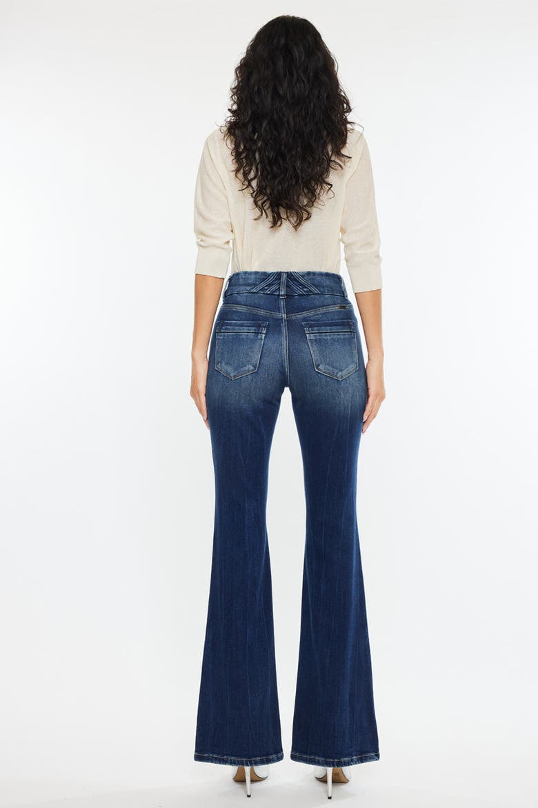 Michelle High Rise Flare Jeans, Alternate, color, Dark Wash