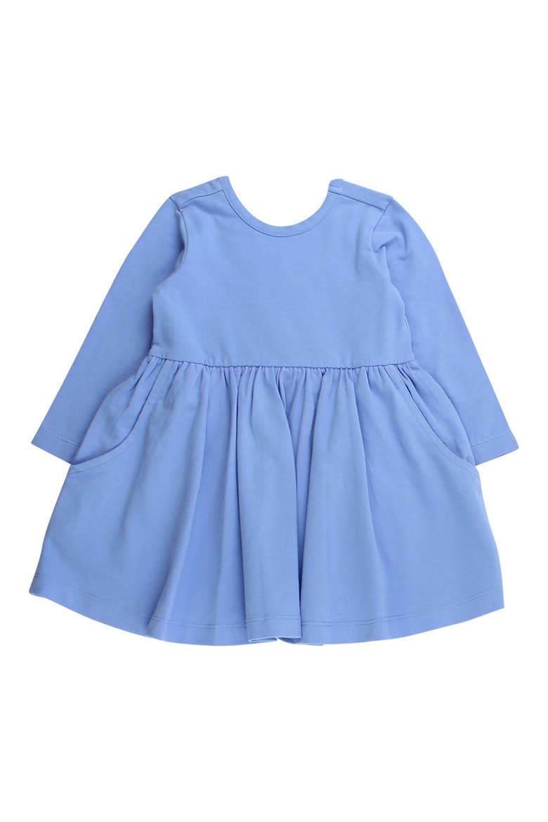 Knit Long Sleeve Twirl Dress (toddler), Main, color, Periwinkle Blue