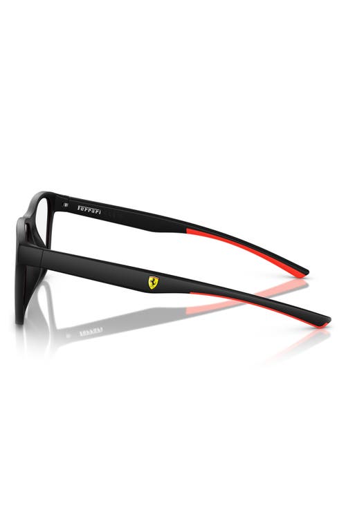 Scuderia Ferrari 54mm Square Optical Glasses In Matte Black