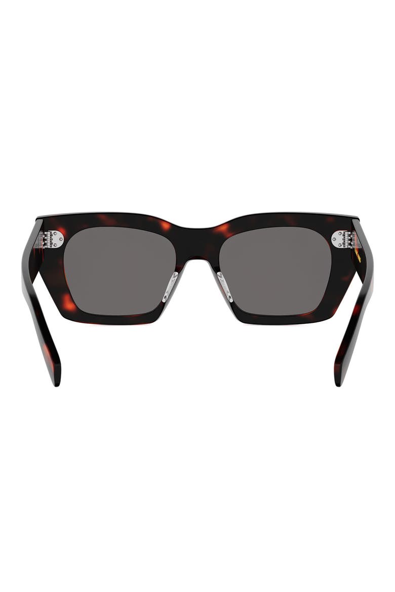 53mm Square Sunglasses, Alternate, color, DARK HAVANA / SMOKE