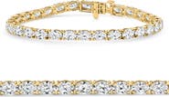 Bliss Diamond 10.75Ct Oval Cut Diamond Tennis Bracelet 7" 14k Gold Lab Grown