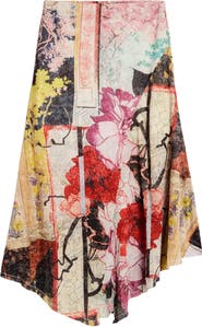 Desigual Patchwork Print Asymmetric Skirt