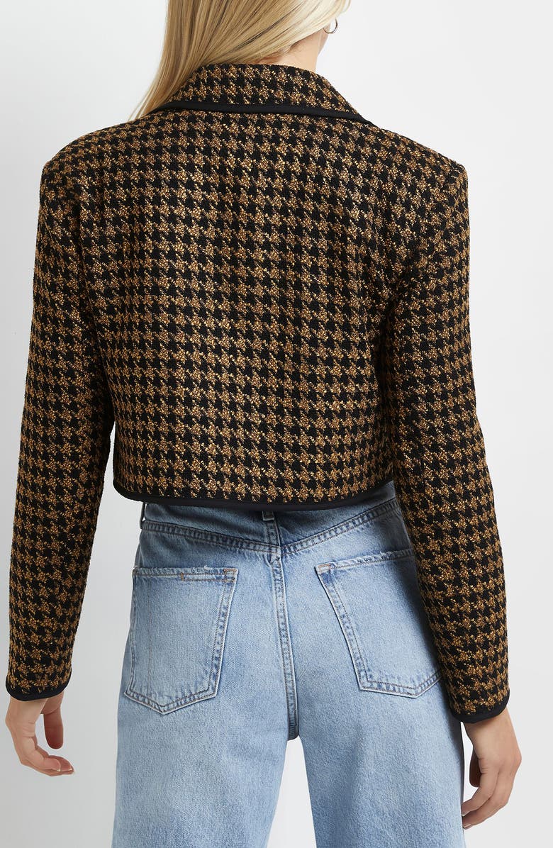 River Island Boxy Herringbone Bouclé Trophy Jacket, Alternate, color,