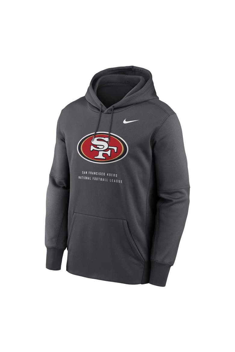 Men's Nike Charcoal San Francisco 49ers Toss Sweep Therma-FIT Hoodie, Alternate, color, Charcoal