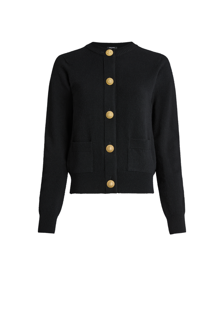 Eco-cashmere cardigan, Alternate, color, black