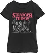 Stranger Things Girl's Stranger Things Title Logo Faded Graphic T-Shirt