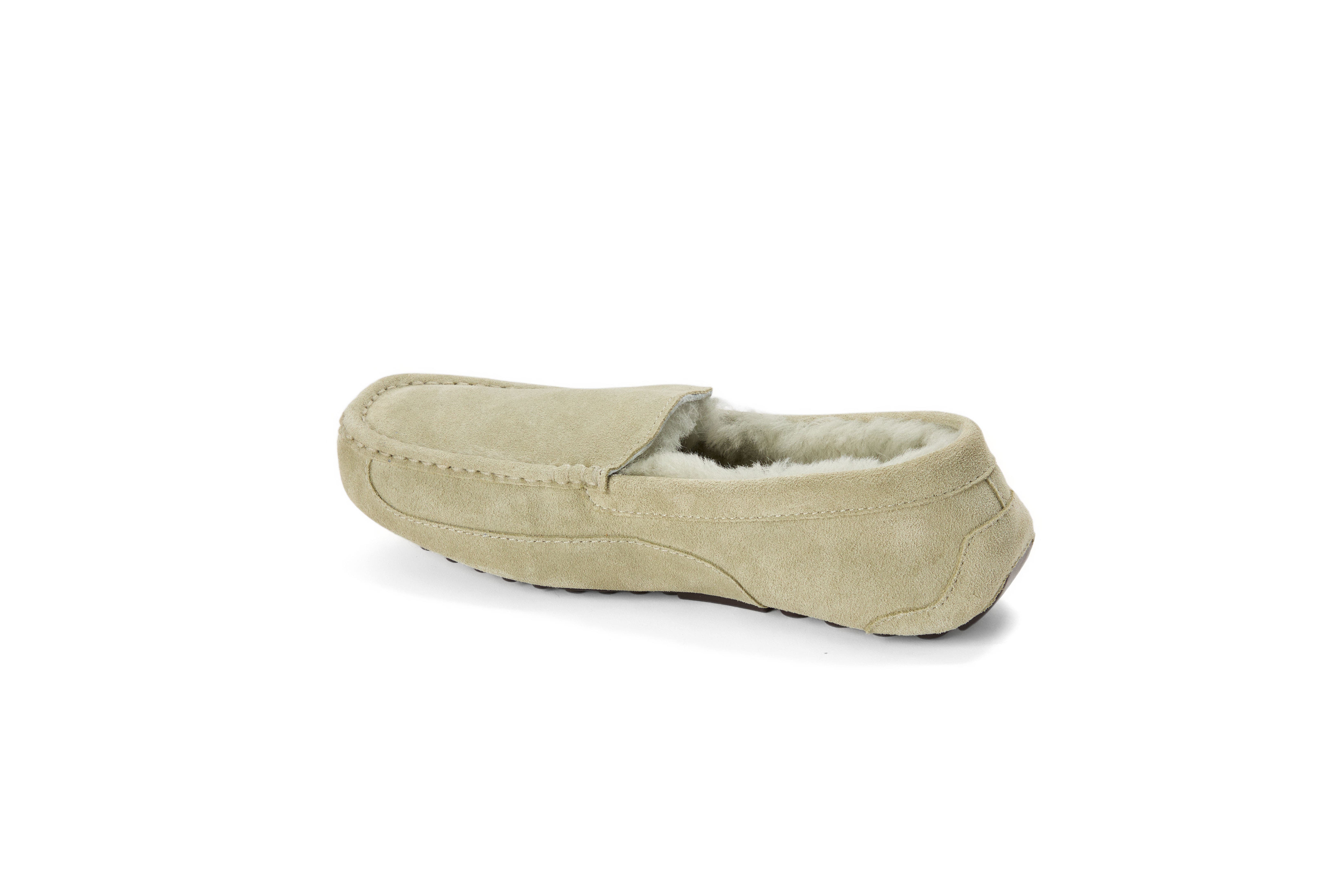 Fireside Melbourne Genuine Shearling Moccasin Slippers, Alternate, color, SEAGRASS