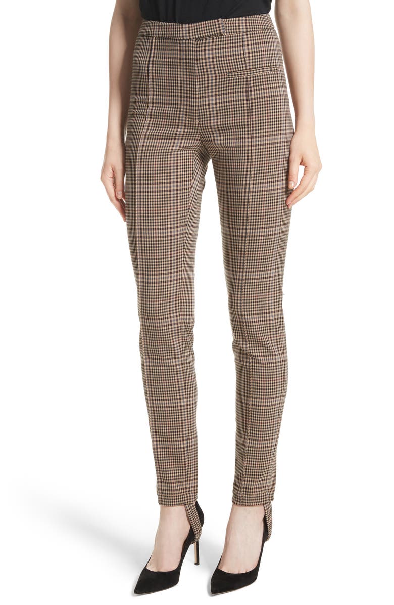 Tracy Reese Plaid Stirrup Pants, Main, color, 