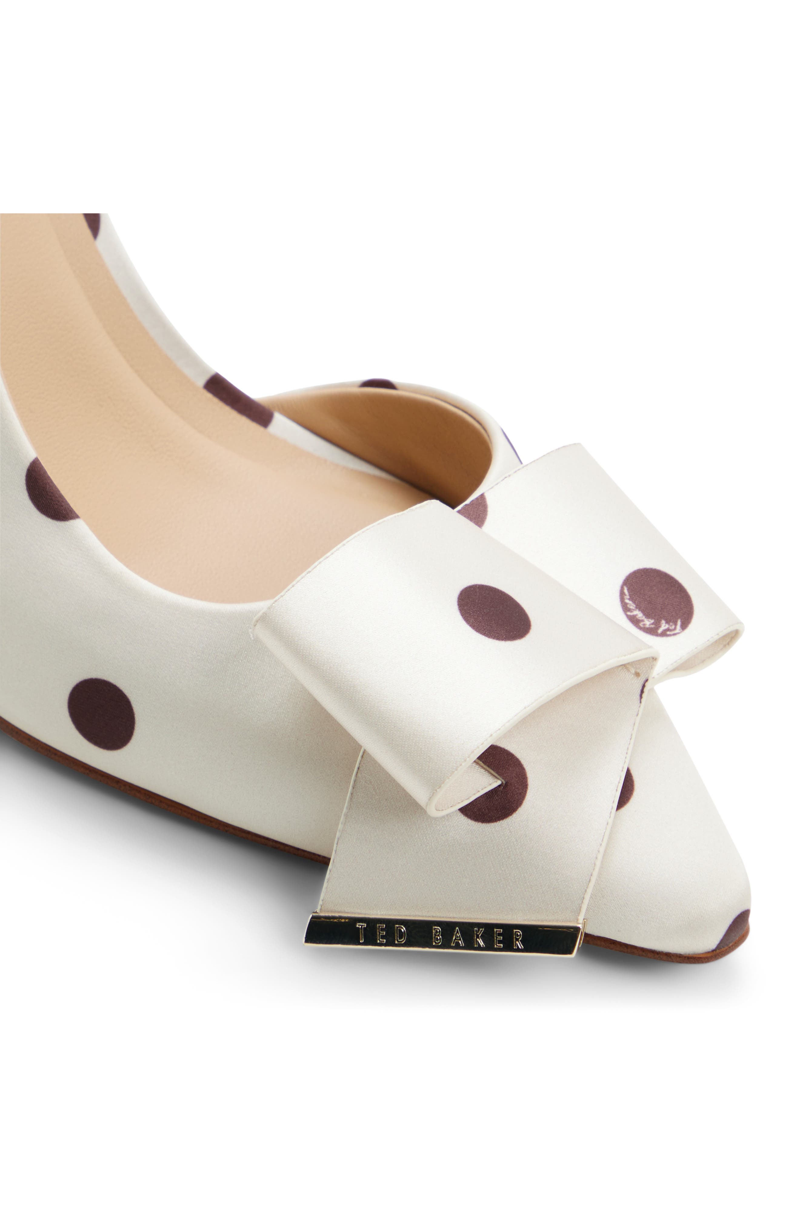 Lola Bow Half d'Orsay Slingback Pump, Alternate, color, IVORY PRIMARY - MULTI