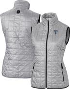 Cutter & Buck Women's Cutter & Buck Gray Tulsa Drillers Rainier PrimaLoft Eco Insulated Full-Zip Puffer Vest