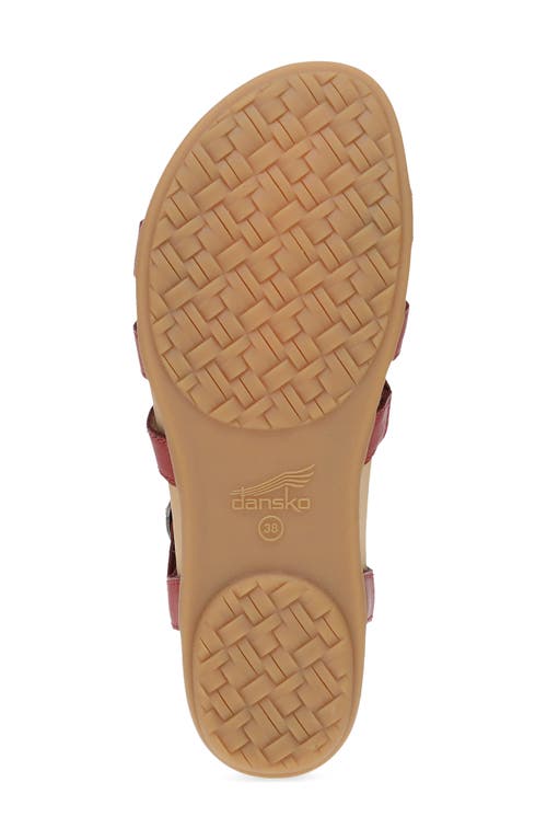 Dansko Janice Ankle Strap Sandal In Cayenne Calf