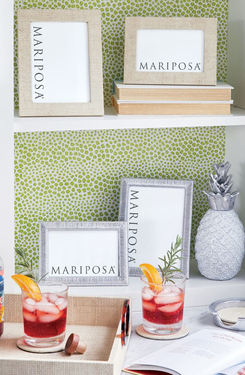 Mariposa Woven Texture 5 x 7-Inch Picture Frame, Alternate, color, Silver