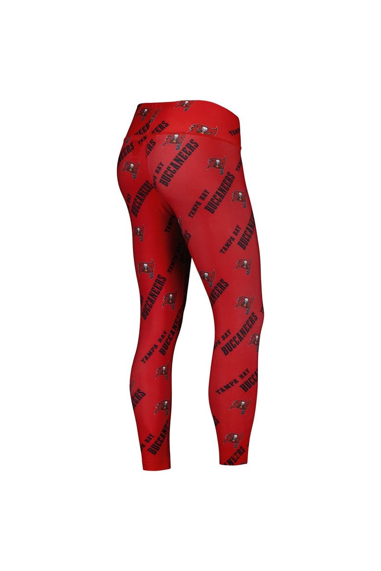 Women's Concepts Sport Red Tampa Bay Buccaneers Breakthrough Allover Print Lounge Leggings, Alternate, color, Red