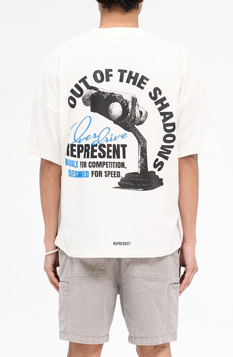 Represent Out of the Shadows Cotton Graphic T-Shirt, Alternate, color, Flat White