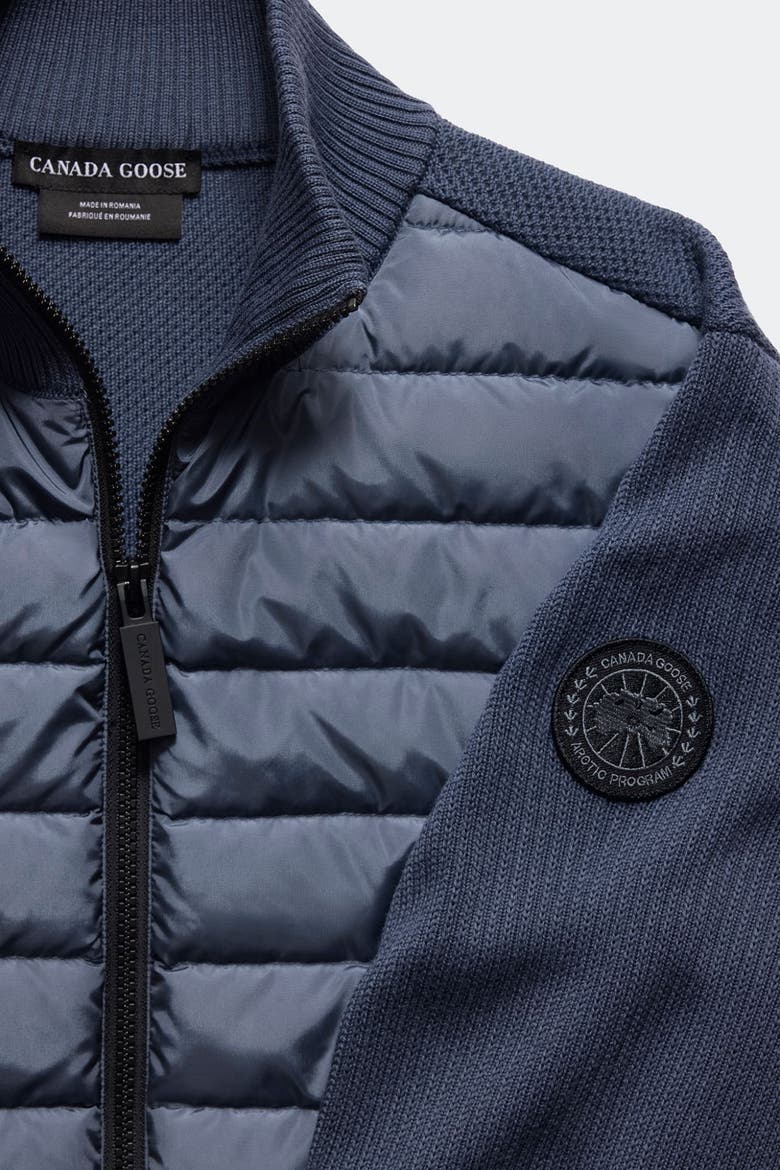 HyBridge® Knit Jacket Black Disc, Alternate, color, Dusk Blue