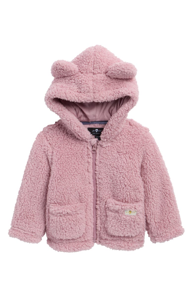 7 For All Mankind Faux Shearling Bear Jacket, Main, color, Lilac