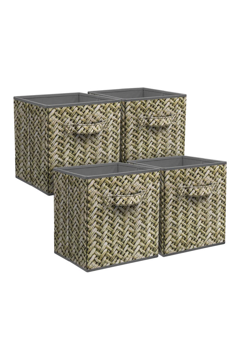 FABRIC STORAGE BIN SET, Main, color, WOVEN GRAY