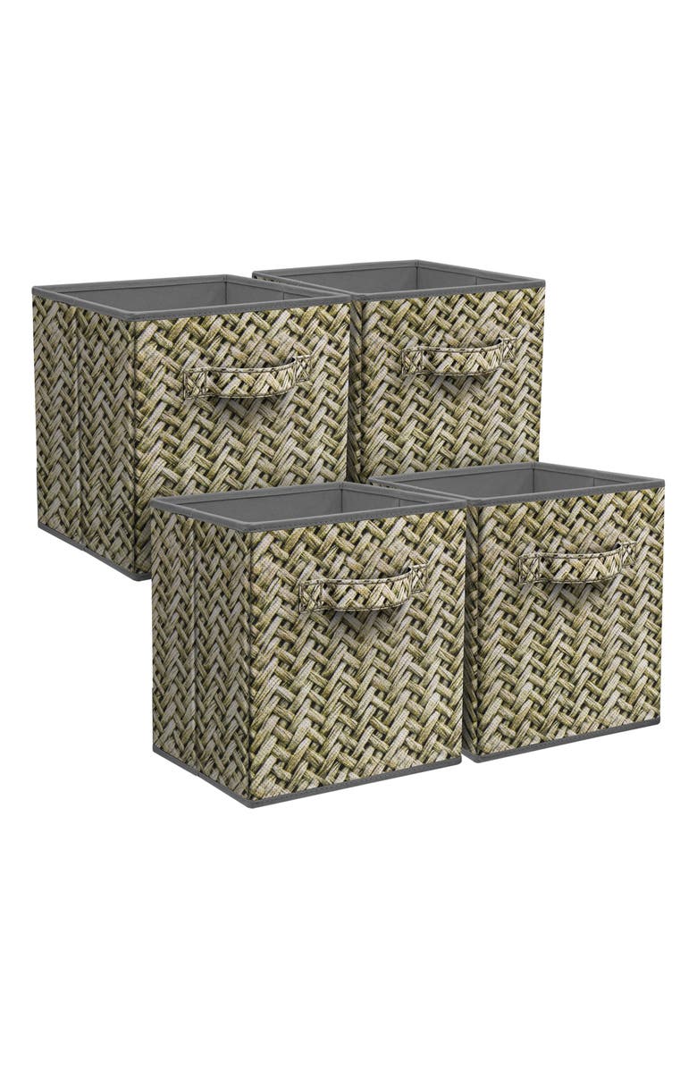 SORBUS Set of 4 Storage Bins, Main, color, Woven Gray