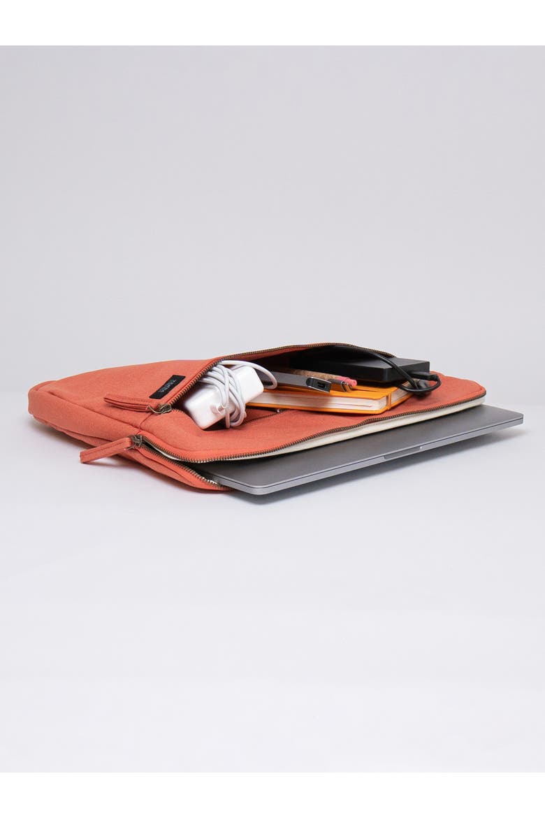 15.6-Inch Organic Cotton Laptop Sleeve, Alternate, color, Burnt Orange
