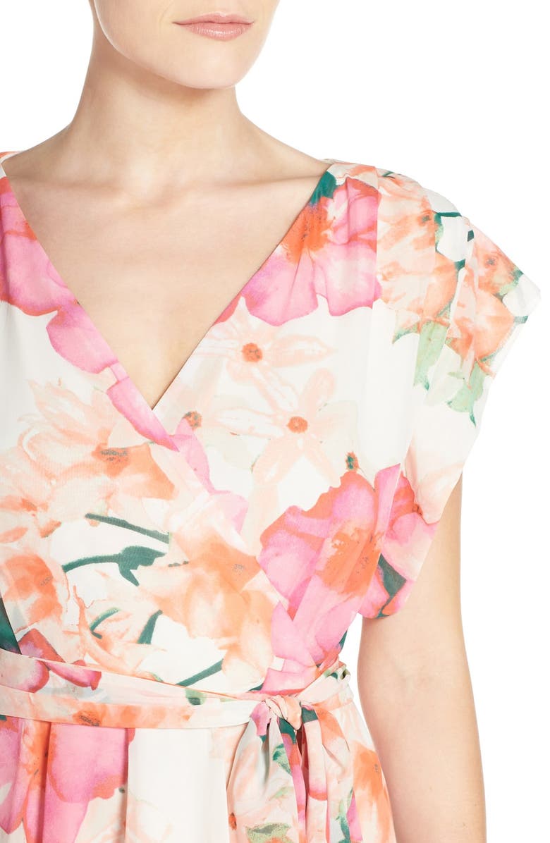 Eliza J Floral Print Gown, Alternate, color, 