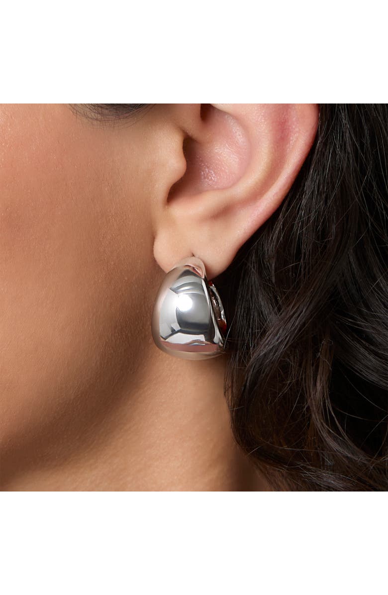 Jessica Simpson Dome Drop Earrings, Alternate, color, Silver