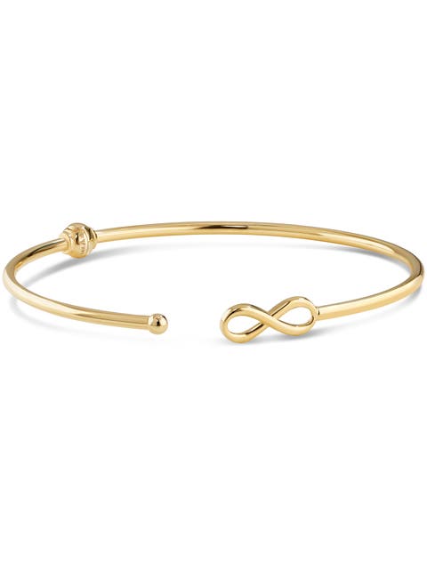 Infinity Bangle Bracelet in 14K Gold