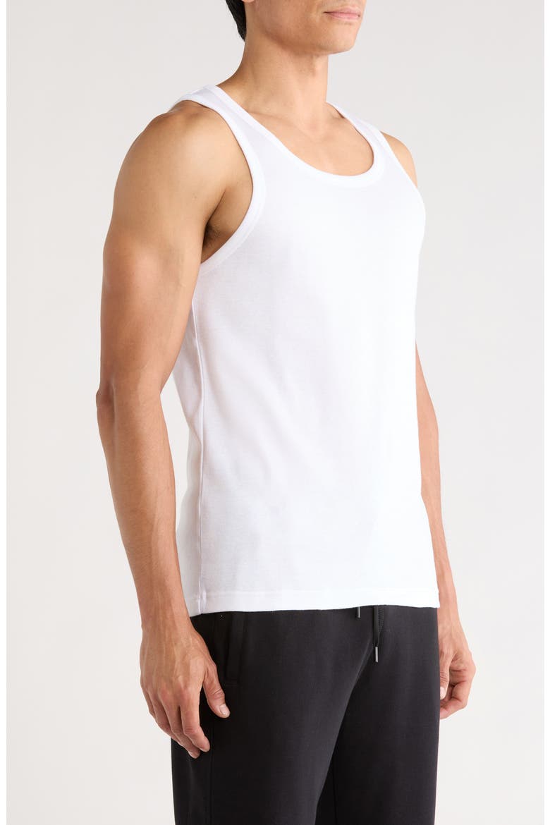 Ribbed Cotton Tank, Alternate, color, OPTIC WHITE