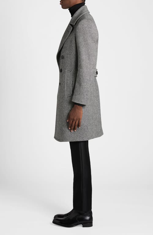 Tom Ford Double Breasted Wool Mouliné Twill Coat